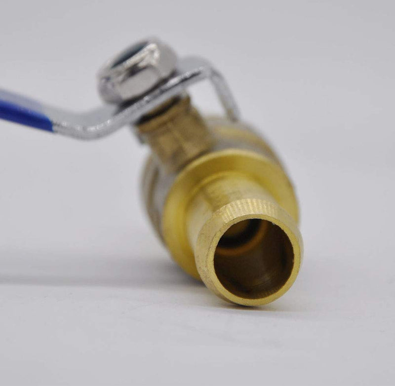 [Australia - AusPower] - YOUHO 5/8 Hose Barb Straight Through Forged Brass Micro-Cut Ball Valve, heater hose shut off valve 5/8" Hose Barb x 5/8" Hose Barb, 180 Degree Operating Handle, Water, Oil, Gas, Fuel line Fittings 