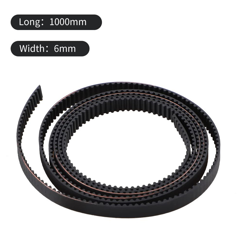 [Australia - AusPower] - Creality Timing Belt Length 1 Meters, Open 2GT Timing Belt Pitch 2mm Width 6mm with 2pcs Copper Sleeve for Ender 3, Ender 3 Pro, Ender 3 V2, Ender 3 Max, Ender-5 Series and CR-10 Series 