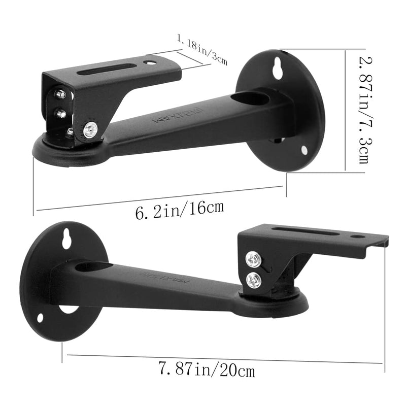 [Australia - AusPower] - Mini Projector Wall Mount, Angle Adjustable 360° Rotation 7.8" Length 6.6 lbs Load Camera Wall Mount with 1/4 Mounting Screw for CCTV/ Camera/ Projector/ Webcam, Black BG17B 