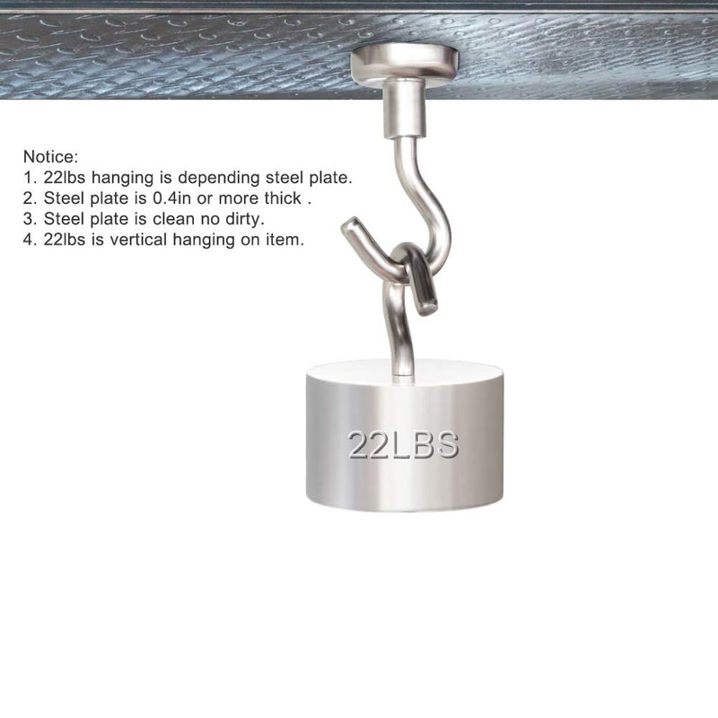 [Australia - AusPower] - MHDMAG Magnetic Hooks Refrigerator, Cruise Ship Accessories, 22LBS Super Magnets with Neodymium Rare Earth for Hanging, Door Holder, Keys, Home, Office, Refrigerators, BBQ, Pack of 10 E16 Pack of 10 