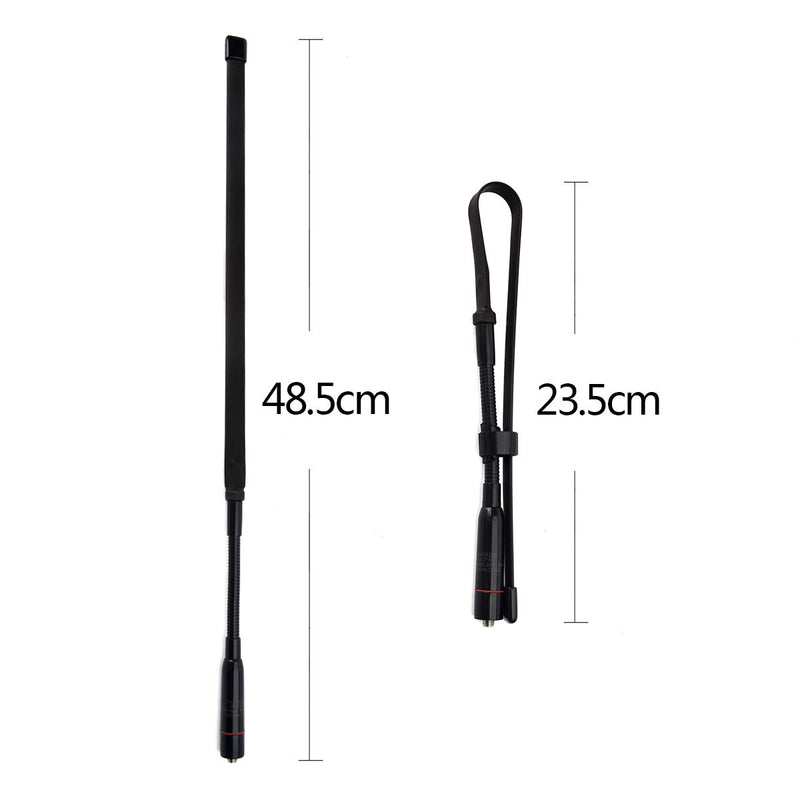 [Australia - AusPower] - TWAYRDIO Dual Band SMA Female Foldable Tactical Antenna with Gooseneck 18.7inch 2 Meter/70cm 2 Way Radio Antenna for Baofeng UV-5R Series,UV-82 Series,BF-F8HP Kenwood Retevis Walkie Talkie 