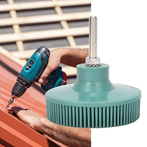 [Australia - AusPower] - Bristle Brush Disc 3 Inch Rubber Abrasive Brush Polishing Grinding Wheel for Burr Rust Removal(Green) 