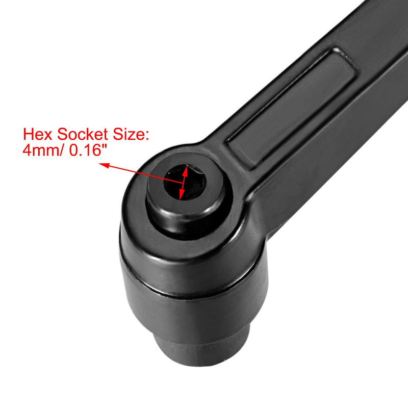 [Australia - AusPower] - uxcell M8 Handle Adjustable Clamping Lever Thread Push Button Ratchet Female Threaded Stud 2 Pcs 