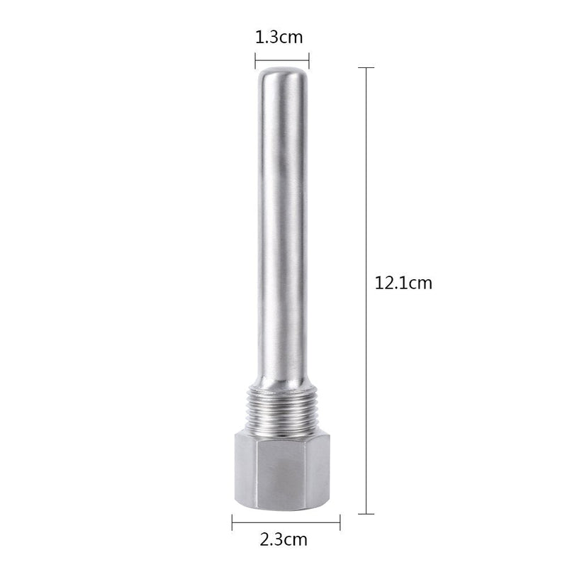 [Australia - AusPower] - Stainless Steel Thermowell 1/2"NPT Threads for Temperature Sensors Thermowells, Temperature Instruments Thermometer 