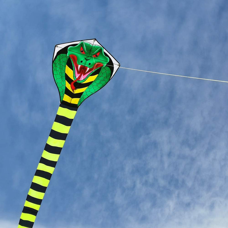 [Australia - AusPower] - Large Cobra Kite for Adults Kids Boys with Super Long Tail (49 ft), Extra Easy to fly, Best Huge Kites for the Beach/Kite Party/Field/Park, It Will Dominate the Sky! 