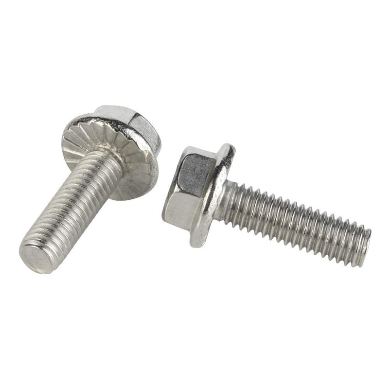 [Australia - AusPower] - M8 x 10mm Flanged Hex Head Bolts Flange Hexagon Screws, Stainless Steel A2, DIN 6921, 20 PCS M8-1.25 x 10mm (20 PCS) 