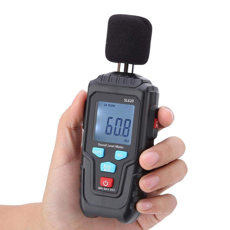 [Australia - AusPower] - Digital Measurement Meter Sound Level Meter Noise Tester LCD Screen Detector DB Meter Decibel Tester for FFT Analyzer for Houdehold for Industry and 