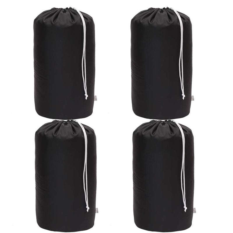 [Australia - AusPower] - Augbunny Durable Drawstring Water Resistant Dust Flap Stuff Sack Bag 4-Pack Black Small 