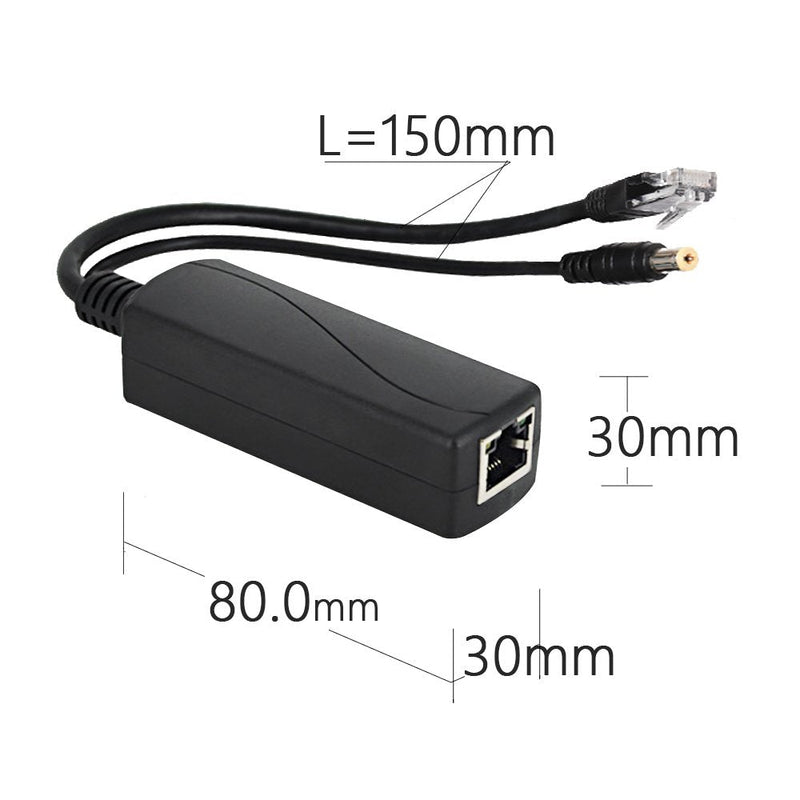 [Australia - AusPower] - ANVISION 2-Pack Active 48V to 12V PoE Splitter Adapter, IEEE 802.3af Compliant 10/100Mbps, DC 12V Output, for IP Camera AP Voip Phone and More 
