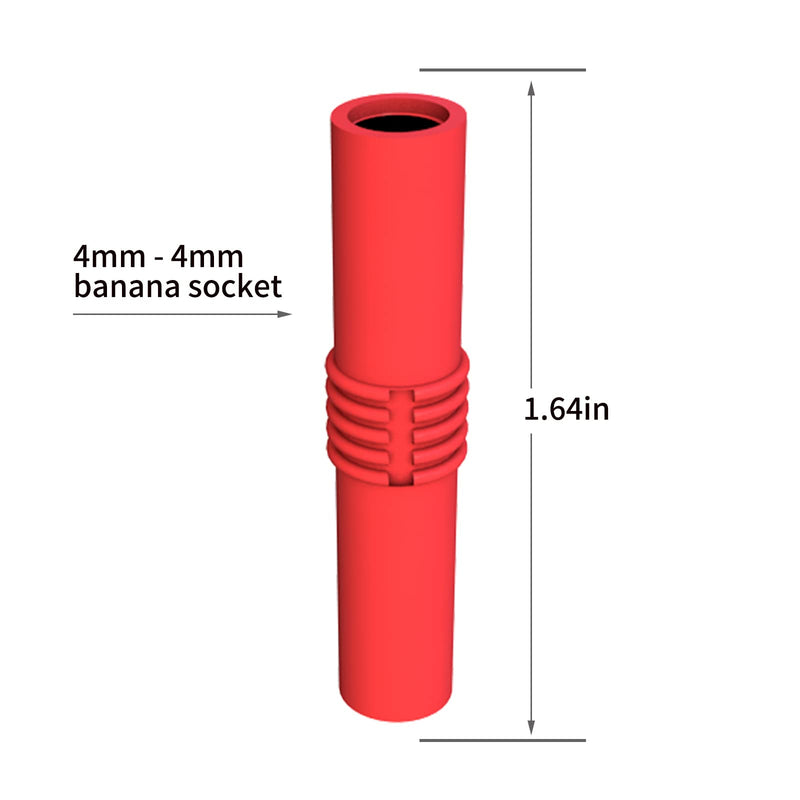[Australia - AusPower] - Goupchn Insulated 4mm Banana Female to Female Jack Socket Connector Adapter Coupler Five Colors for 4mm Banana Extension Electrical Testing 