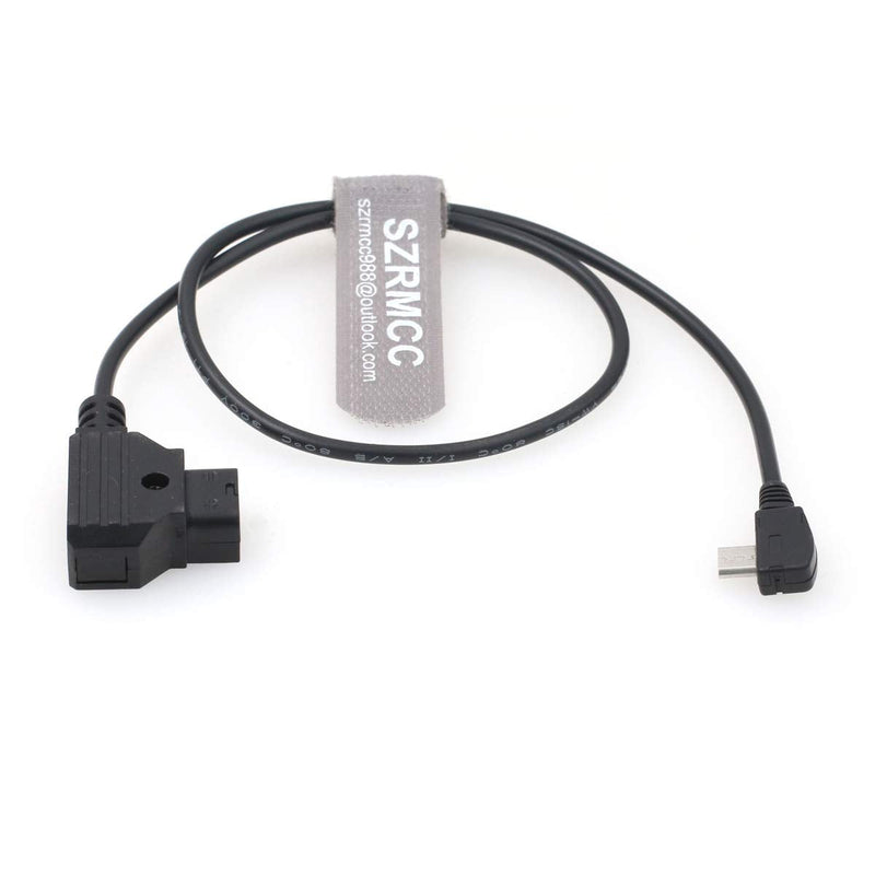 [Australia - AusPower] - SZRMCC for Tilta Nucleus Nano Follow Focus Motor Power Cable Right Angle Micro USB to D-Tap 2 Pin Male 