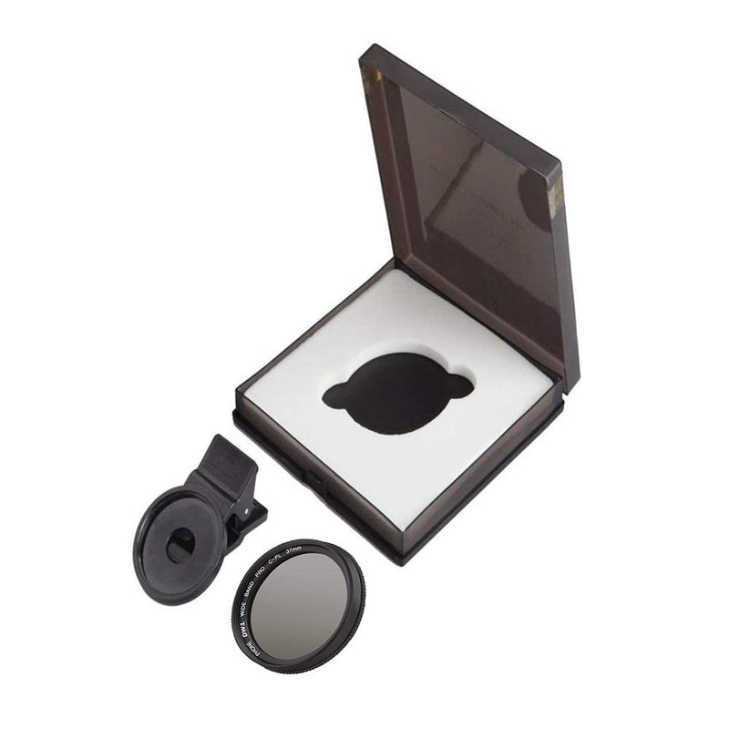 [Australia - AusPower] - Kakalote Phone Camera Lens 37mm Circular Polarizer Camera Lens CPL Filter with Storage Box(Black) Black 