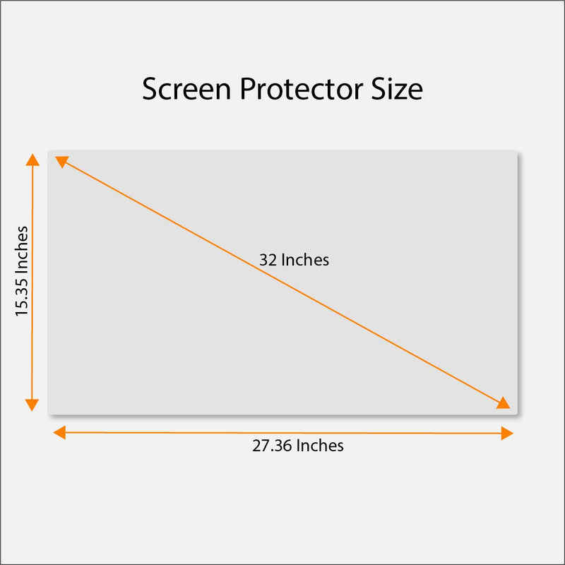 [Australia - AusPower] - Anti Blue Light Screen Protector for 32 Inches (Screen Measured Diagonally) TV. Filter out Blue Light that relieve computer eye strain and help you sleep better 