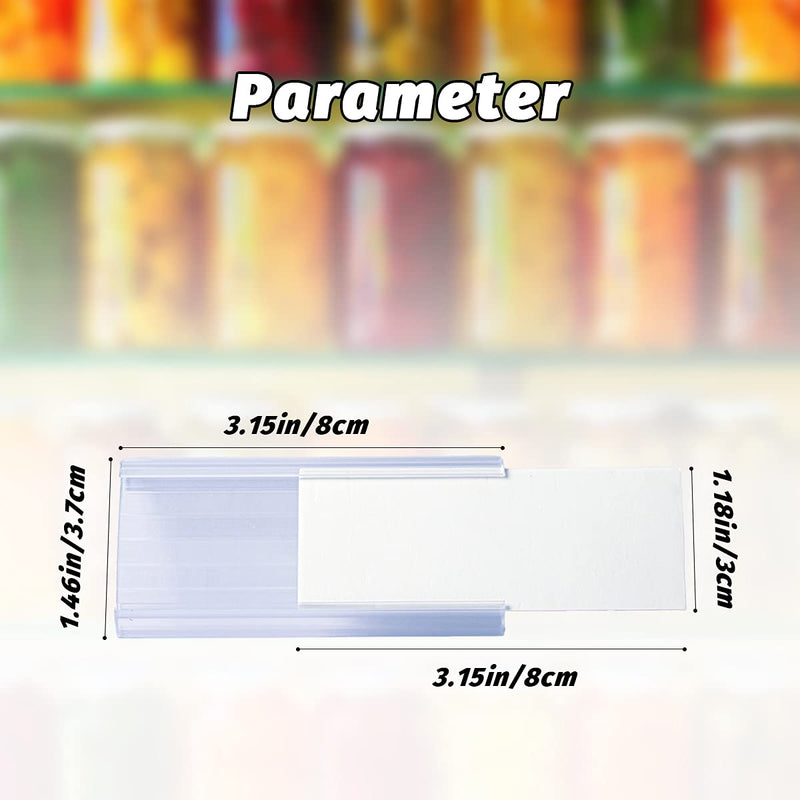 [Australia - AusPower] - Diteje 30Pcs Plastic Wire Shelf Label Holder,Wire Rack Holders with 30Pcs Label Paper Inserts Compatible with Metro and Nexel 1-1/4" Shelves,Label Area 3.15in Lx1.18in H 