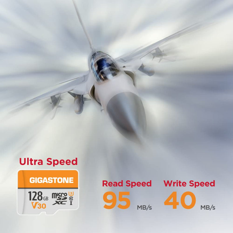 [Australia - AusPower] - Gigastone 128GB 2-Pack Micro SD Card, 4K Video Pro, GoPro, Surveillance, Security Camera, Action Camera, Drone, 95MB/s MicoSDXC Memory Card UHS-I V30 Class 10 128GB - 4K Video Pro - 2 Pack 