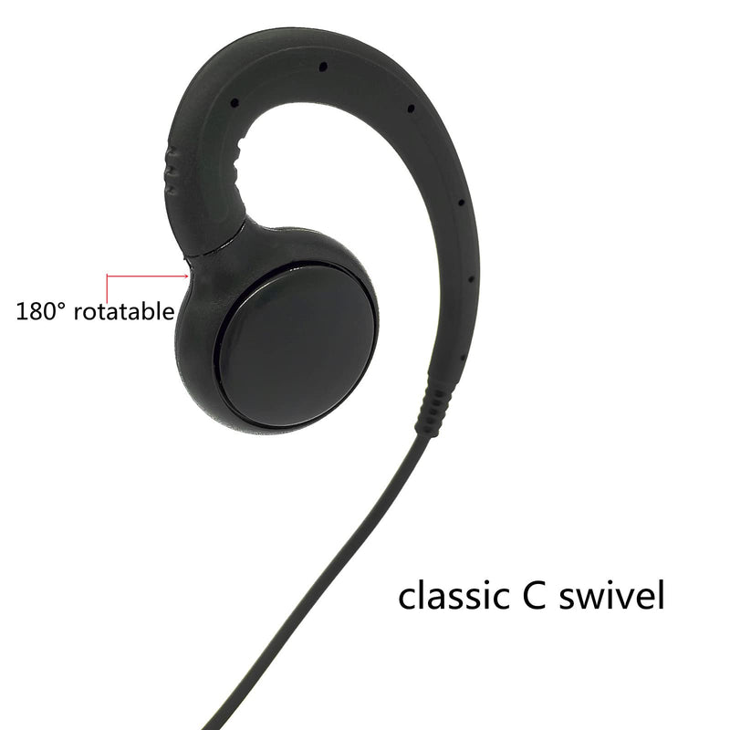 [Australia - AusPower] - C Swivel Earpiece Single Wire Radio Headset for Motorola Walkie Talkie XIR-P6600 XPR3000 XPR3300 XPR3300e XPR3500 XPR3500e (XPR 3300 3300e 3500 3500e) 