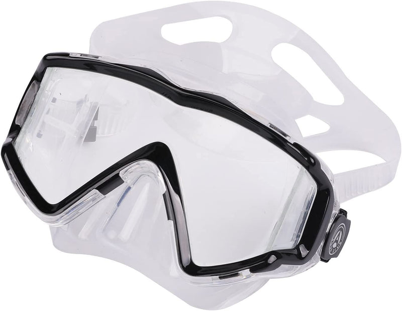 [Australia - AusPower] - AQUA A DIVE SPORTS Diving mask Anti-Fog Swimming Snorkel mask Suitable for Adults Scuba Dive Swim Snorkeling Goggles Masks Black transparent 