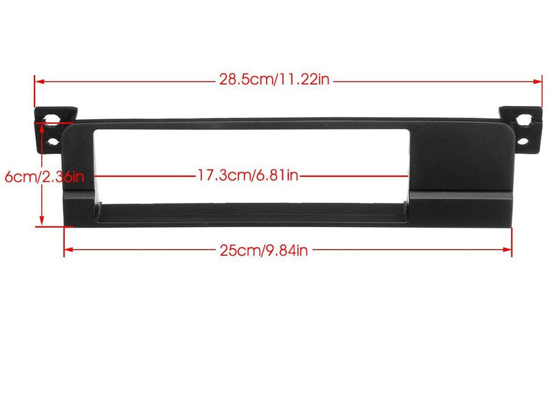 [Australia - AusPower] - 1 Din Car Radio Stereo Fascia Panel Frame Plate CD DVD Dash Audio Cover Trim Adapter Compatible with BMW 3 Series E46 1999-2006 