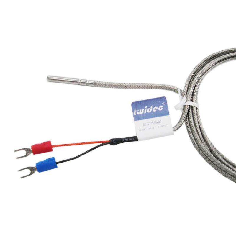 [Australia - AusPower] - Twidec /2M Stainless Steel K-Type Sensor Probes Metal HeadProbe for Thermocouple Sensor & Meter Temperature Controller(Temperature Range:0~600°C) MT-6340 4x30MM 