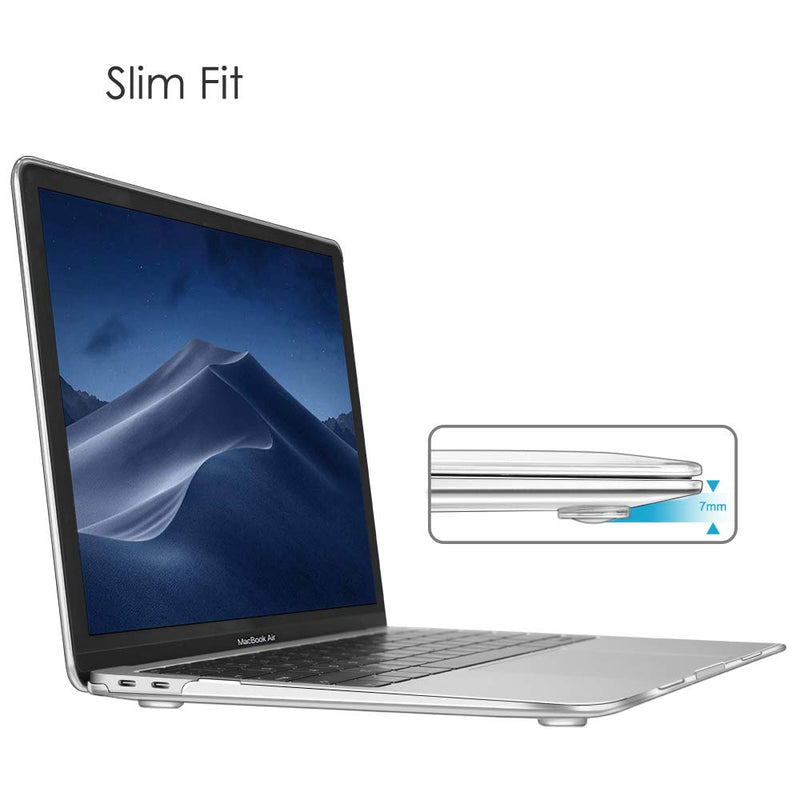 [Australia - AusPower] - Fintie Case for MacBook Air 13 Inch A2337 (M1) / A2179 / A1932 (2021 2020 2019 2018 Release) - Snap On Hard Shell Case Cover for New MacBook Air 13 Retina Display with Touch ID, Crystal Clear A-Crystal Clear 