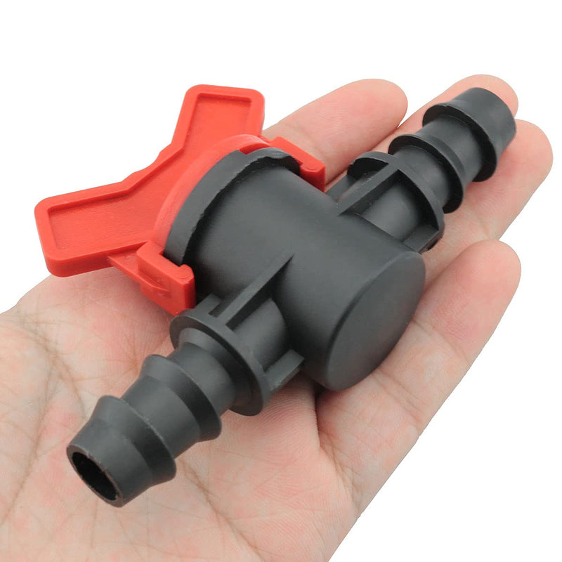 [Australia - AusPower] - Ruiwaer 5pcs Barbed Ball Valve 1/2-Inch ID in-Line Ball Valve Shut-Off Switch with Hose Barb for Aquarium Garden Micro Irrigation 