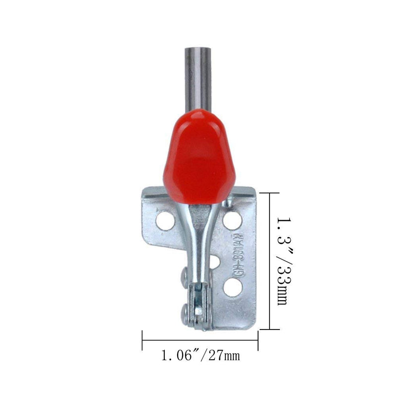 [Australia - AusPower] - XRPAOWA 4 Pcs Toggle Clamp 301AM Stroke Push Pull Action Hand Tool Light Duty 