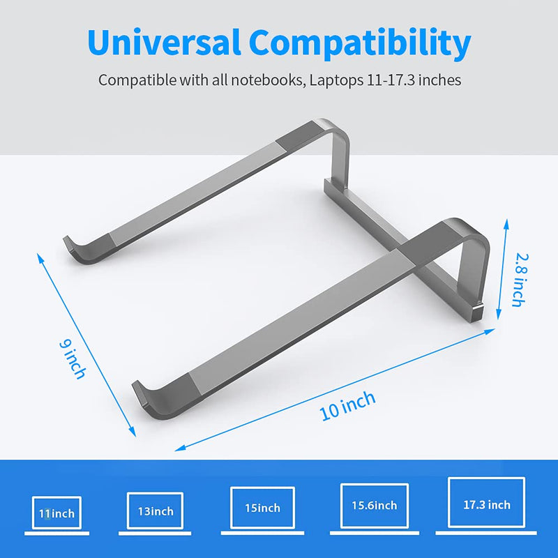 [Australia - AusPower] - Laptop Stand for Desk，Stable MacBook Pro Stand，Ergonomic Aluminum Computer Riser for 12 13 15 16 .2 inch ，Computer Cooling Stand for Mac MacBook Pro Air,HP, Dell, More PC Notebook 