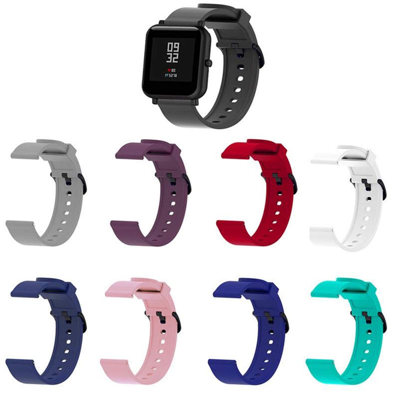 [Australia - AusPower] - BOLESI 9PCS Bands Replacement for Amazfit Bip / GTS / GTS 2 Smartwatch and Sumsung Galaxy Watch Active 2 / Galaxy Watch 3 41mm, 20mm Quick Release Watch Soft Silicone Band 9PACK 