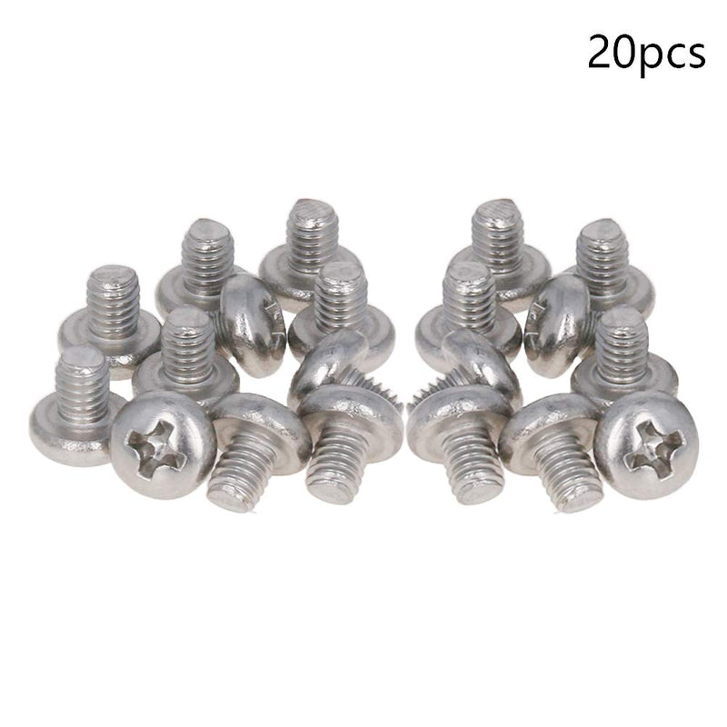 [Australia - AusPower] - MroMax M4 x 5mm Machine Screws Pan Phillips Cross Head Screw 304 Stainless Steel Fasteners Bolts Silver Gray 20Pcs 