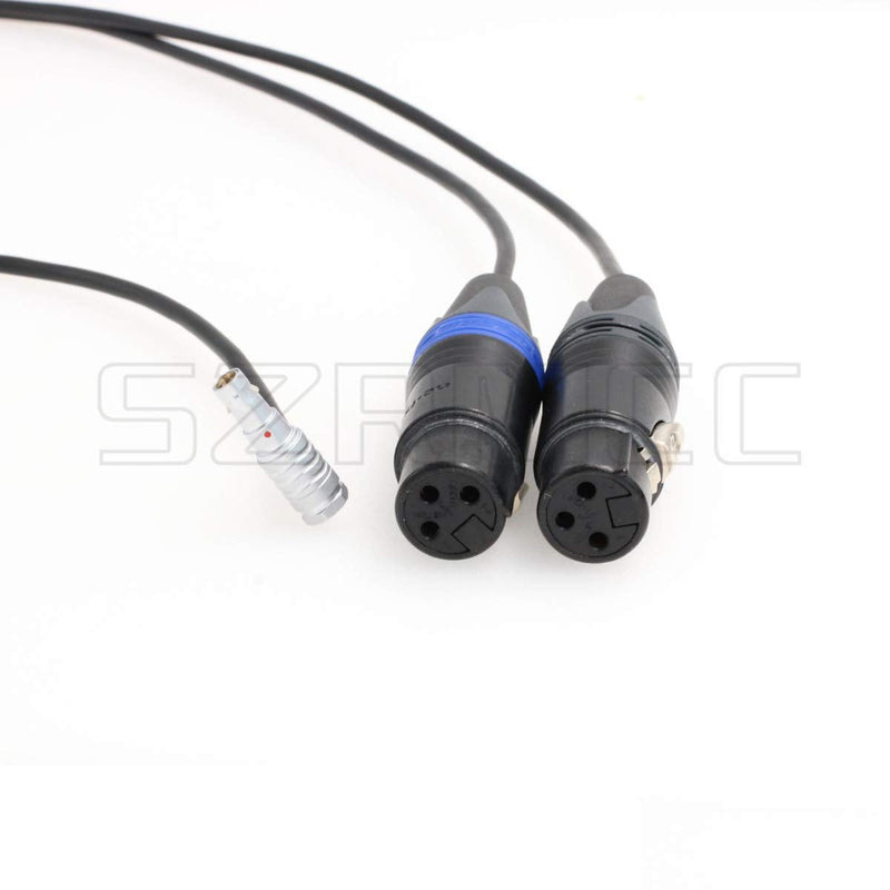 [Australia - AusPower] - SZRMCC Mic Dual Channel XLR 3 Pin Female to 00B 5 Pin Audio Cable for Arri Alexa Mini and Z CAM E2 Camera 