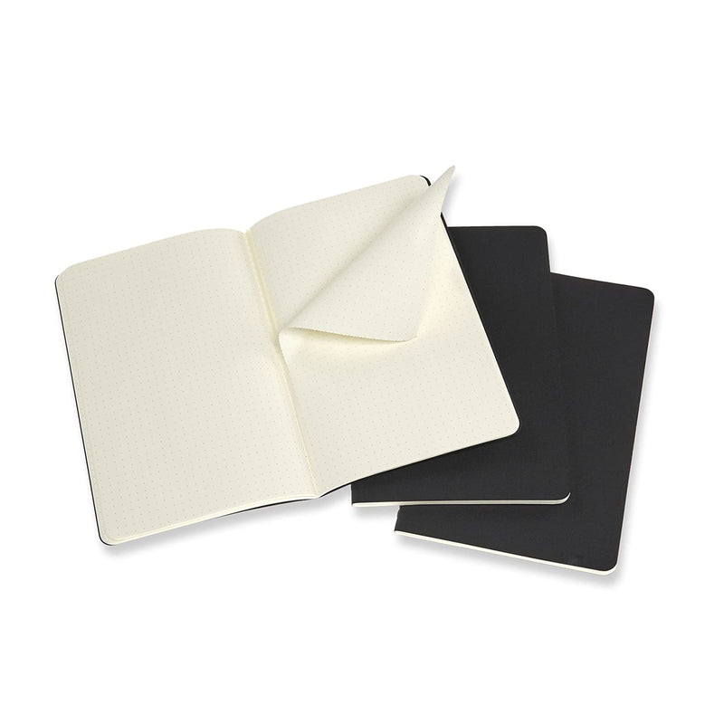 [Australia - AusPower] - Moleskine Cahier Journal, Soft Cover, Large (5" x 8.25") Dotted, Black, 80 Pages (Set of 3) 