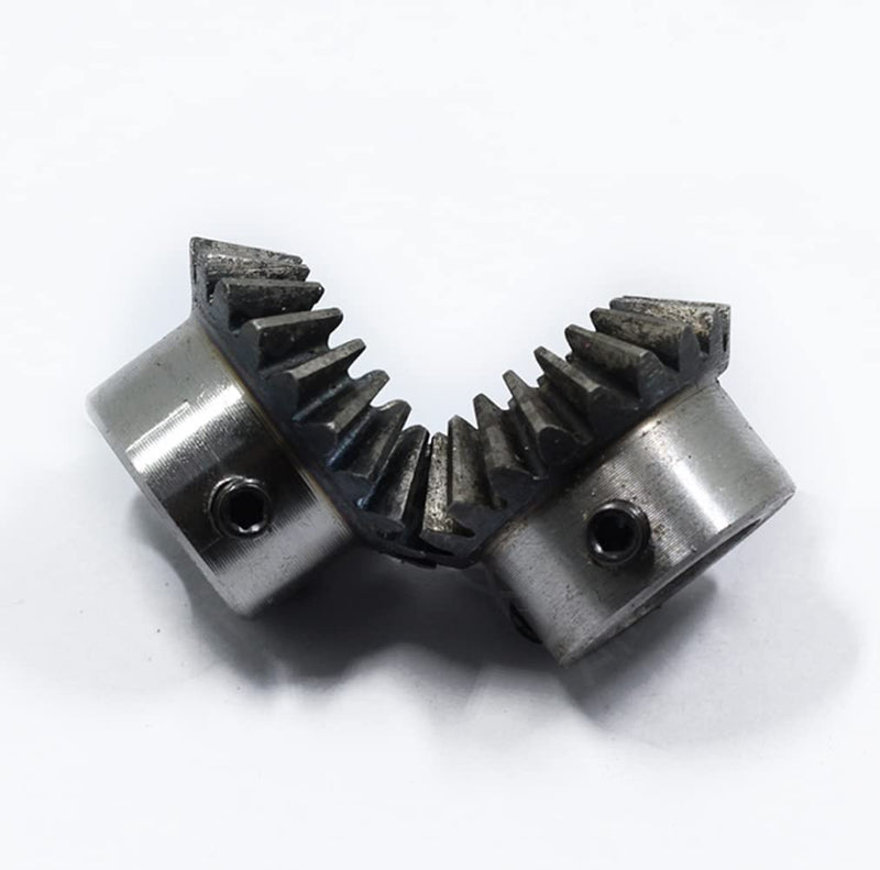 [Australia - AusPower] - PGFUN 2 Pcs 1M 20 Teeth 5/6/8mm Shaft Hole Tapered Bevel Gear 1:1# 45 Steel 1 Module 90 Degree Steering Gear with M3 Fixing Hole (6 mm) 6mm 