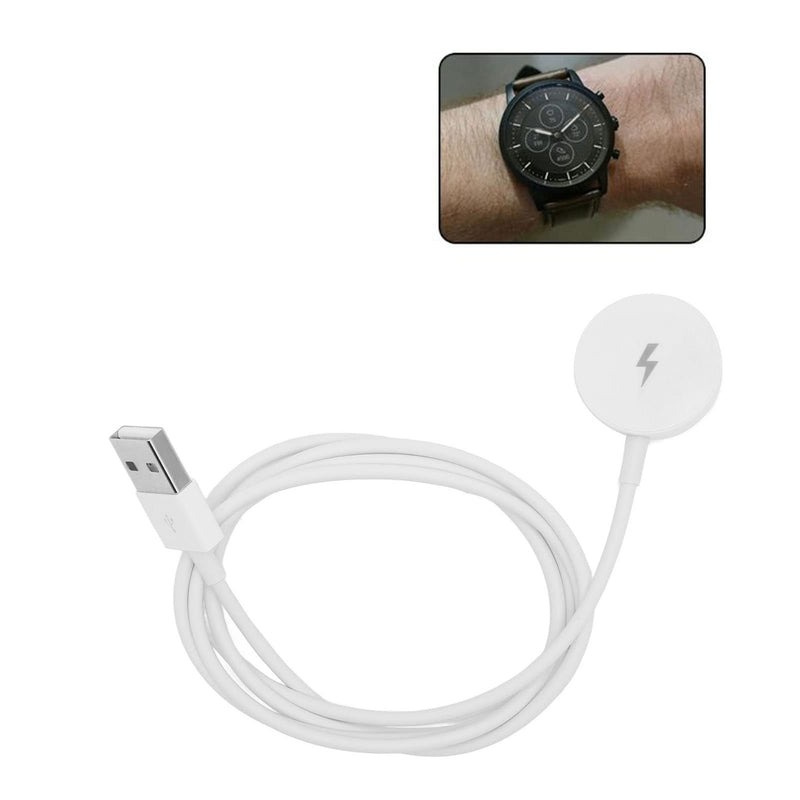 [Australia - AusPower] - Watch Charger for Fossil Gen, Portable Smart Magnetic Charging Dock,USB Smartwatch Charging Cable Dock Charger Stand,Magnetic Wireless Charging for Fossil Gen 1 2 3 (White) White 