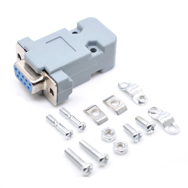 [Australia - AusPower] - Jienk 10PCS VGA Female DB15 3 Row Solder Cup Connectors Kit, Solder Type D-SUB HD15 Port15 Pin D Sub Couplers with Plastic Hoods, Strain Relief Grommet and Screws 