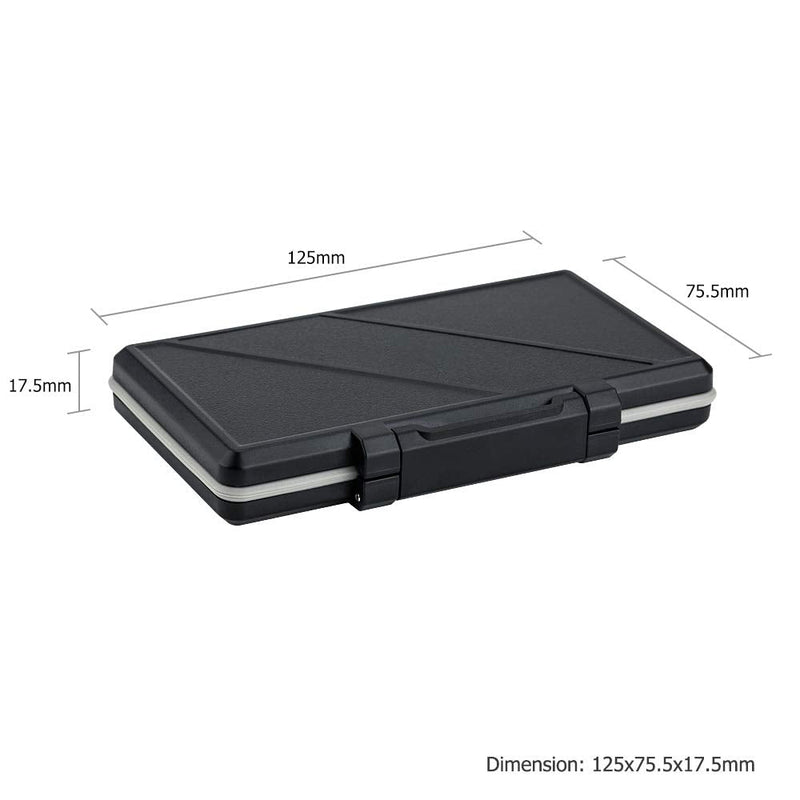 [Australia - AusPower] - Kiorafoto 36 Slots Memory Card Case Holder Water-Resistant Keeper Wallet for 12 SD SDHC SDXC + 24 TF MSD MicroSD MicroSDHC MicroSDXC Memory Cards Storage Organizer For 12 SD + 24 TF / MSD 