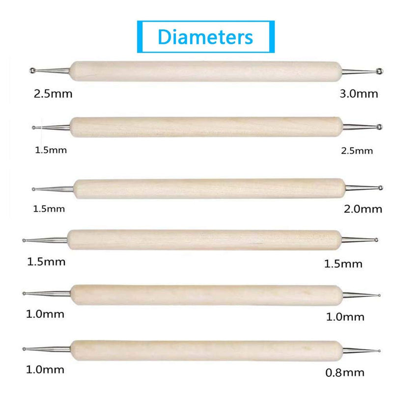 [Australia - AusPower] - ABenkle 10Pcs Dotting Tools Ball Styluses for Rock Painting, Pottery Clay Modeling Embossing Art Mandala Green 