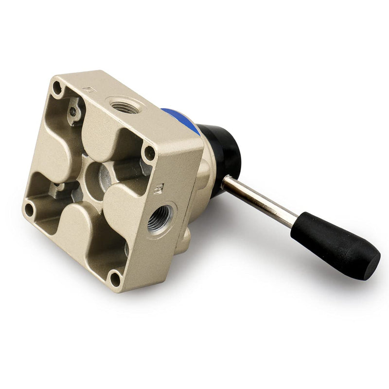 [Australia - AusPower] - Baomain Rotary lever hand valve HV-02 PT1/4 Air Flow Control 3 Position 4 Way 