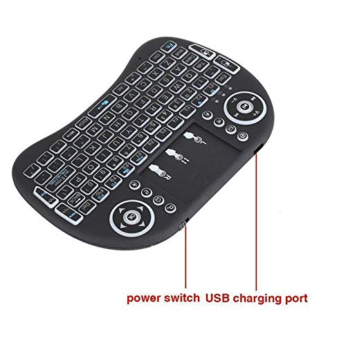 [Australia - AusPower] - Mini Keyboard i8 2.4G Air Mouse Wireless Keyboard with Touchpad, Rechargeable Handheld Keyboard Remote for Smart TV, Android TV Box, KODI, Raspberry Pi, PC 