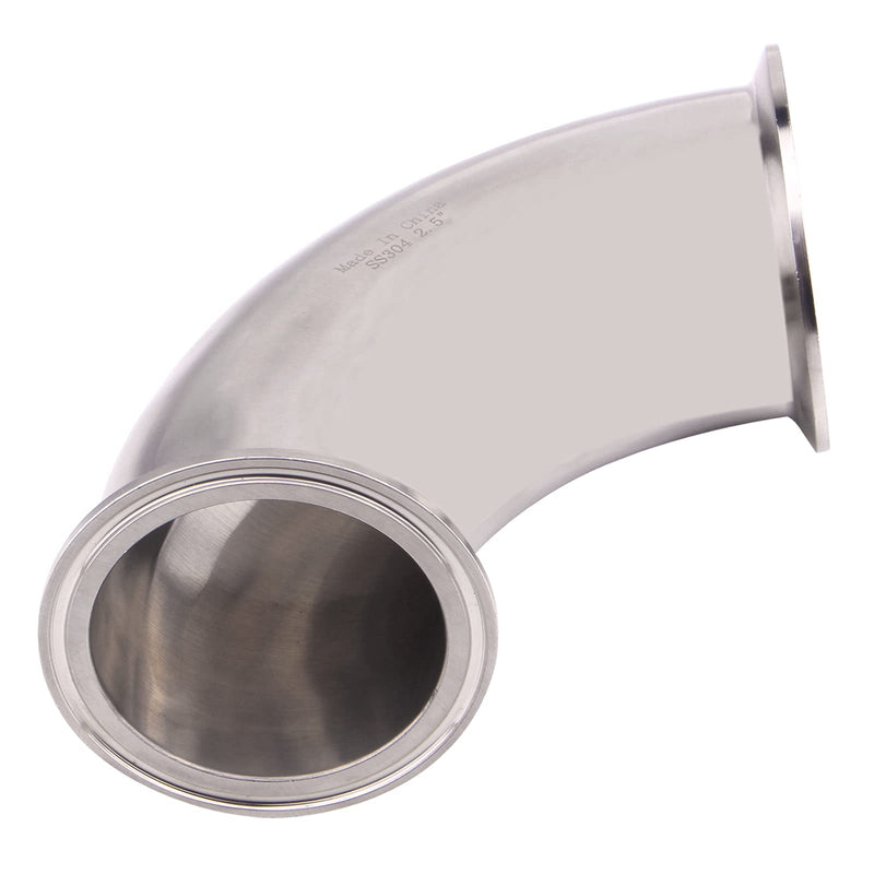 [Australia - AusPower] - DERNORD 2-1/2" Tube OD Elbow 90 Degree Sanitary Pipe Fitting SS304 Tri Clamp 2.5 Inch 