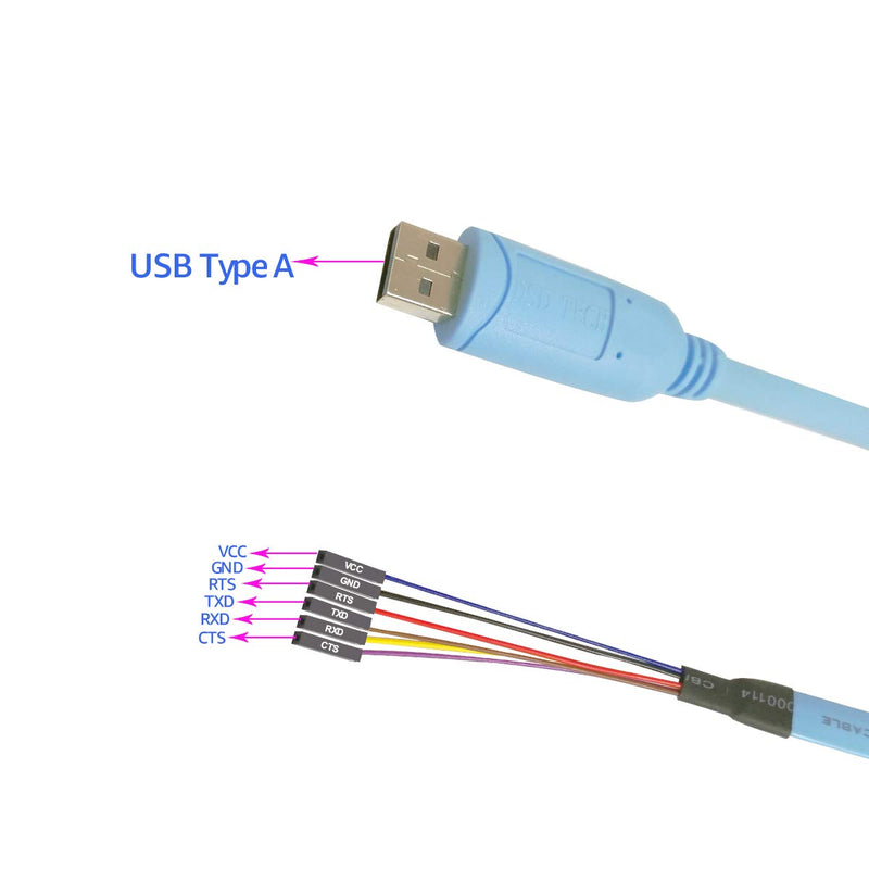 [Australia - AusPower] - DSD TECH SH-U09BL USB to TTL Serial Cable with CP2102N Chip 1.2M/4FT 