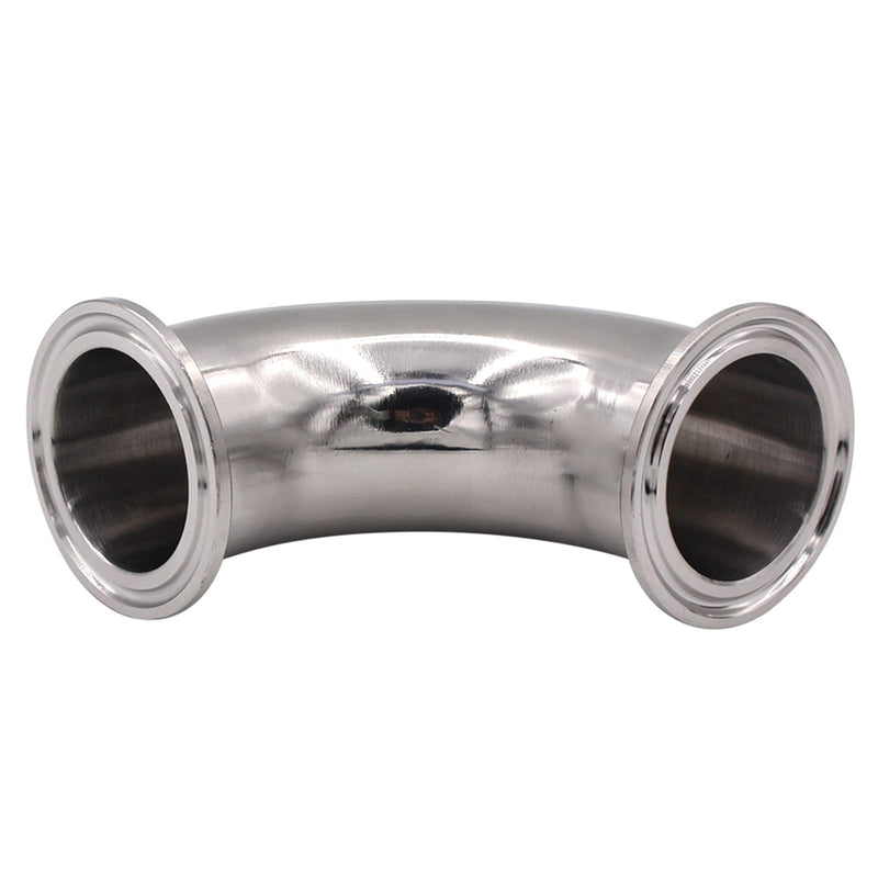 [Australia - AusPower] - DERNORD 2 Pack 1.5" Tube OD Sanitary Ferrule Elbow 90 Degree Pipe Fitting with 2 Silicone Gaskets SUS304 Tri Clamp 1.5 Inch 