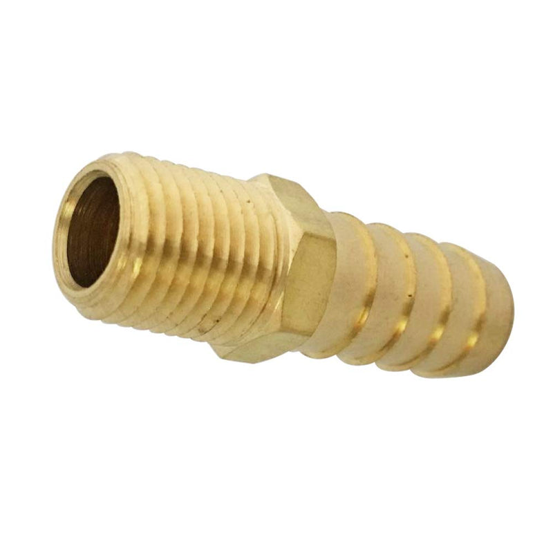 [Australia - AusPower] - Barb Adapter 1/8" NPT Male x 3/8" Barbed Brass Hose Fitting 5pcs 5 3/8" Barb x 1/8" NPT Male 