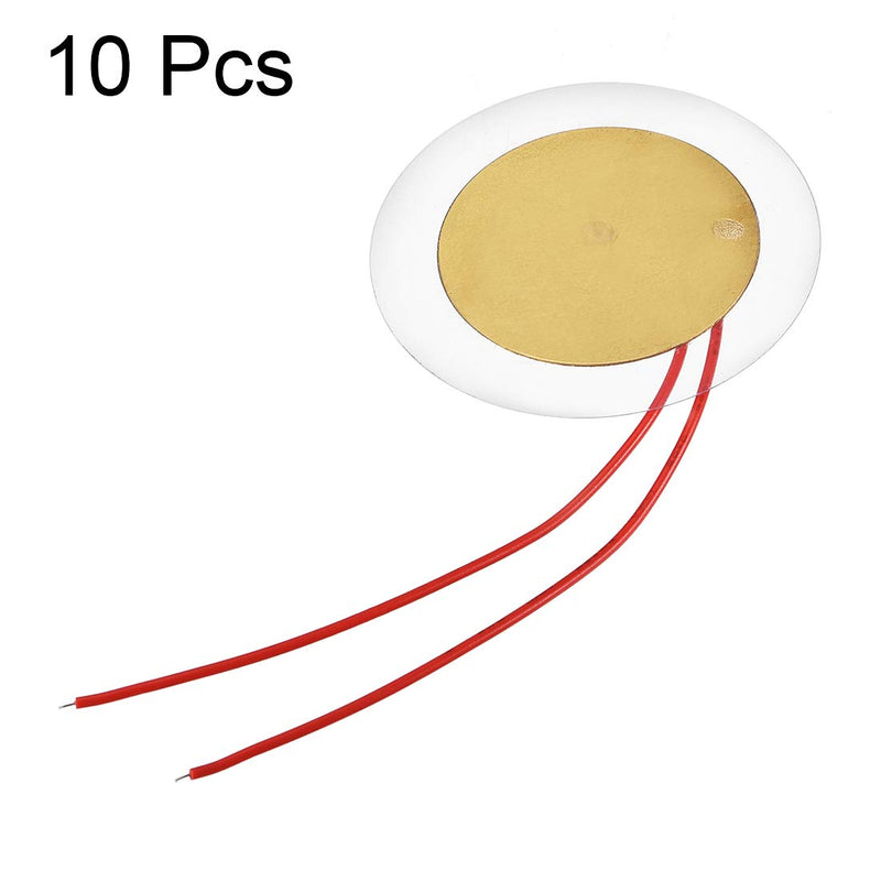 [Australia - AusPower] - uxcell 10 Pcs Piezo Discs 35mm Acoustic Pickup Transducer Microphone Trigger Element Drum Guitar 
