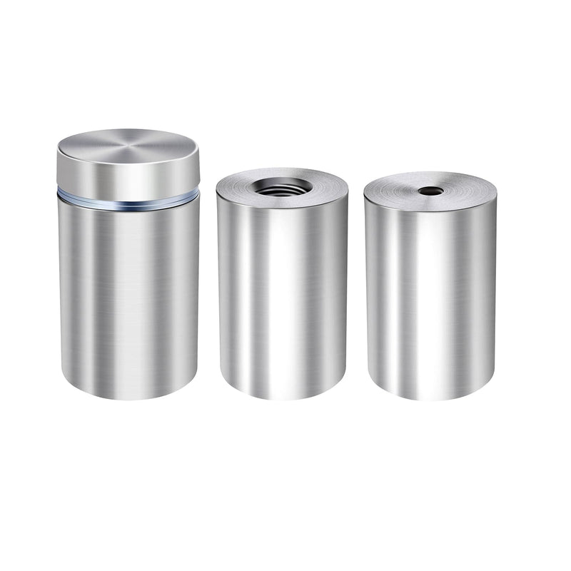 [Australia - AusPower] - Osring 3/4 x 1 Inch Sign Standoffs Mounting Hardware 16 Pack, Wall Standoff Holder Stainless Steel Glass Standoffs Screw for Displaying Acrylic Board and Signage, Silver 3/4"x1" 