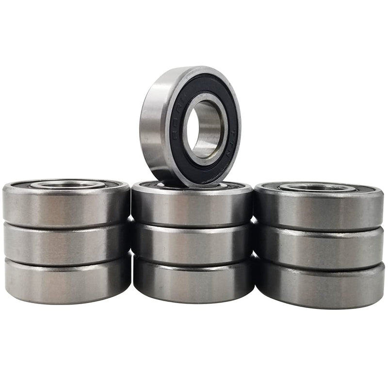 [Australia - AusPower] - Sackorange 10 PCS R8-2RS(1/2"x1-1/8"x5/16") C3 Premium Sealed Radial Ball Bearing - Deep Groove Bearing - High Speeds - Suitable for Electric Motor Applications. 