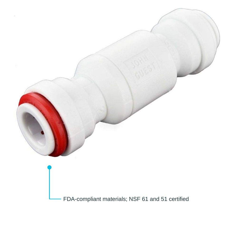 [Australia - AusPower] - John Guest Acetal Copolymer Tube Fitting, Imperial Single Check Valve, 3/8" Tube OD 3/8 Inch 