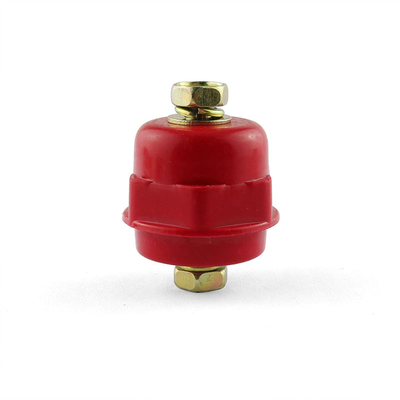 [Australia - AusPower] - E-outstanding 5 Pcs Busba Insulator with Combined Screw, Red Resin Polyester Standoff Insulators, SM25xM6 