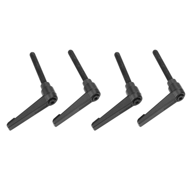 [Australia - AusPower] - Hilitand 4PCS Clamping Lever Handle,M8 Stainless Steel Male Thread Adjustable Handle Machine Knobs,Black (60MM) 60MM 