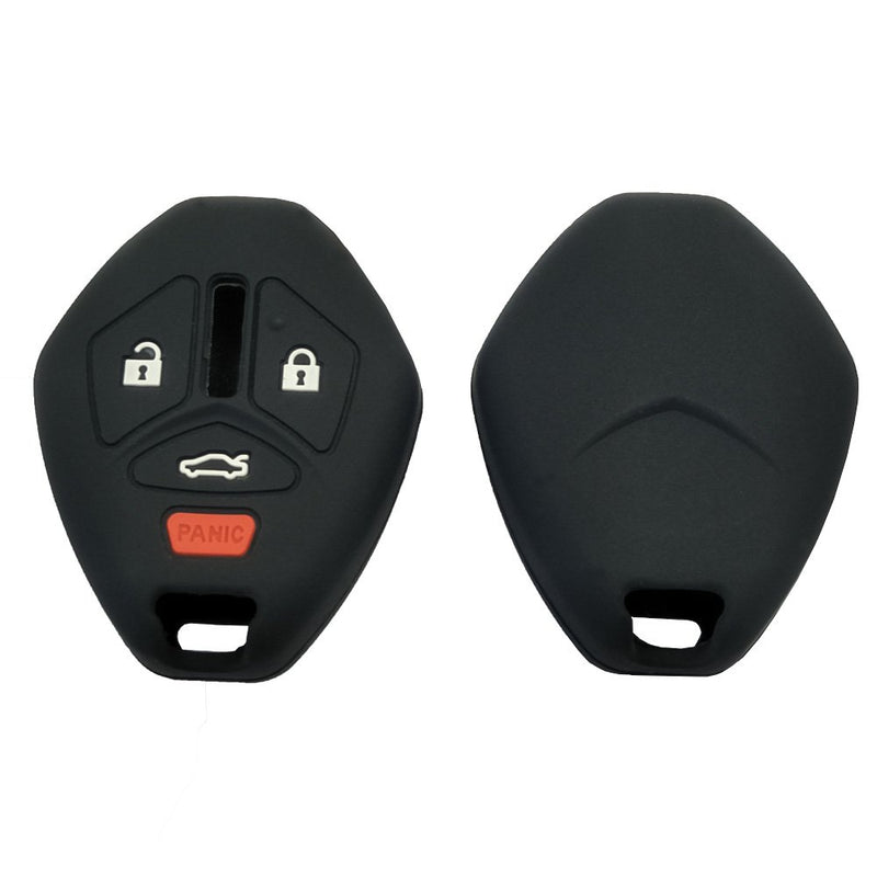 [Australia - AusPower] - Horande Silicone Protector Key Fob Cover Case fit for Mitsubishi Eclipse Lancer Endeavor Galant Outlander Keyless Entry Key Fob (Black+Blue) Black+orange 