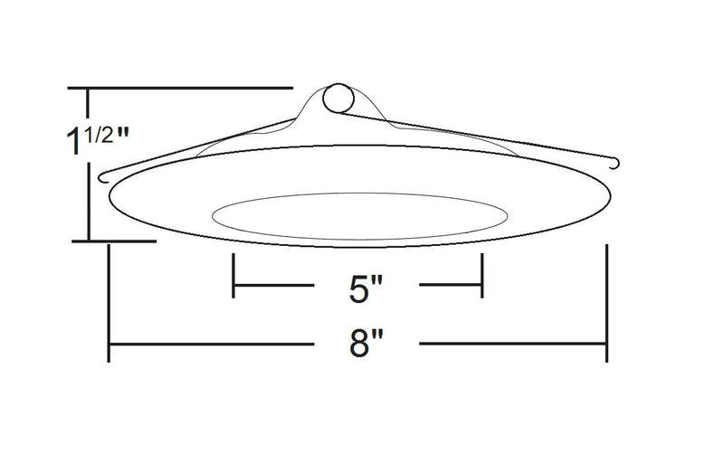 [Australia - AusPower] - NICOR Lighting 17575 Recessed Trims, White Lexan Flat Albalite Shower Trim with Plastic Trim Ring and Albalite Lens 